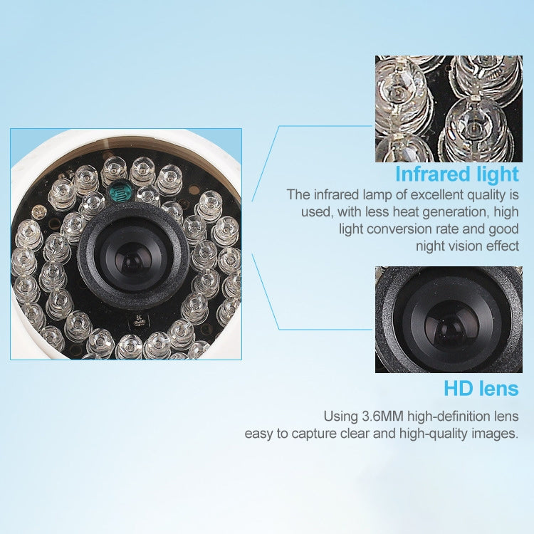 CMOS 420TVL 3.6mm Lens ABS Material Color Infrared Camera with 36 LED, IR Distance: 20m, 36 LED CMOS 420TVL 3.6mm Lens ABS Material Color Infrared Camera with 36 LED, IR Distance: 20m, 36 LED